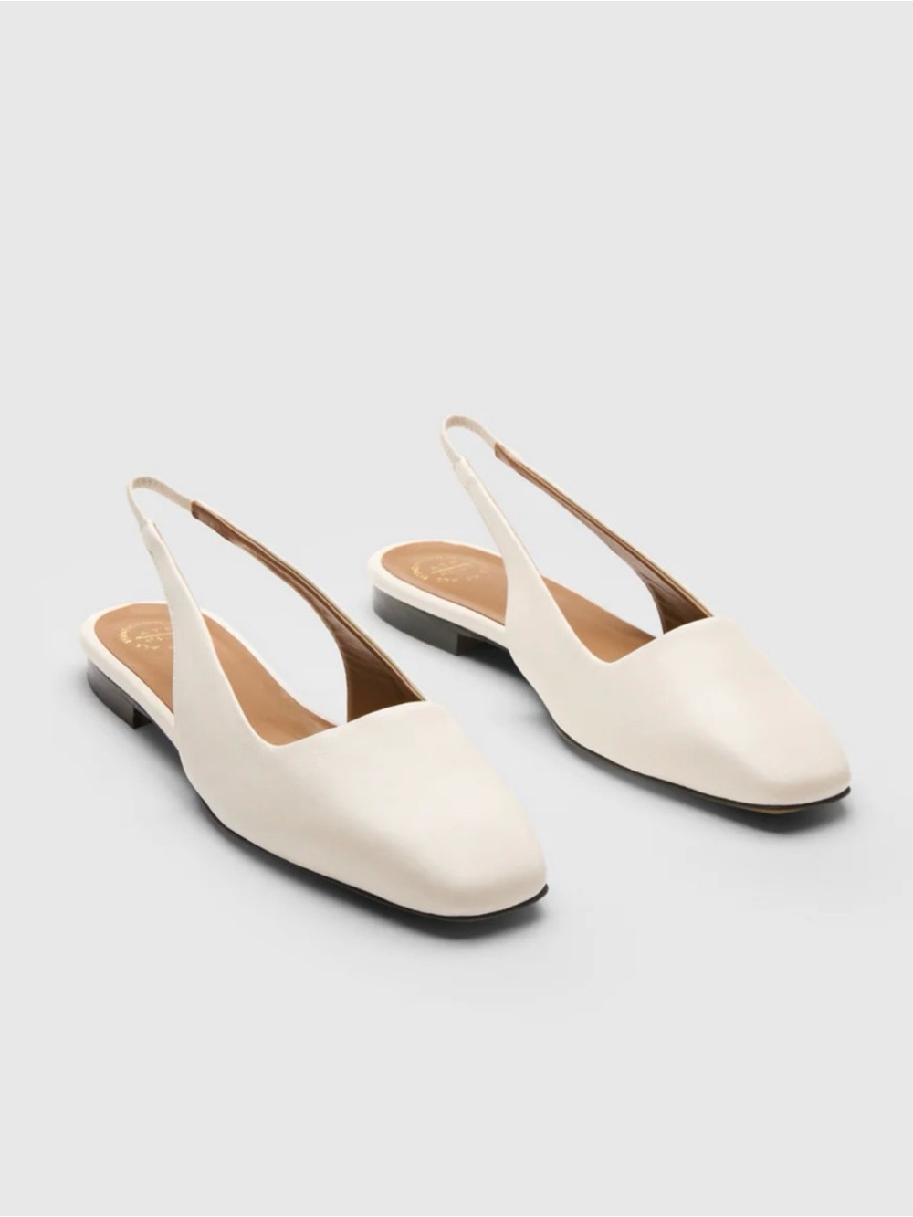 New ATP Atelier Plesio Flat Slingback Linen Leather Sz 10